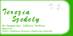 terezia szekely business card